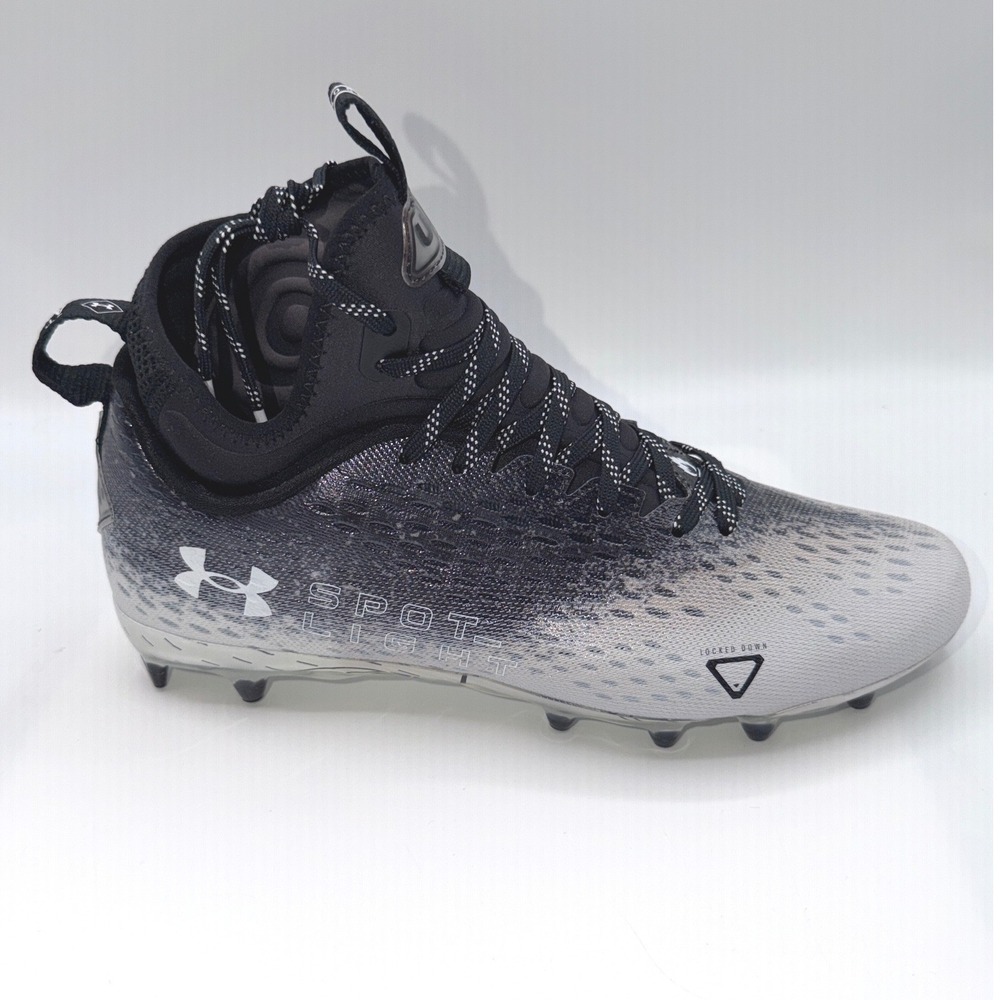 Under Armour Spotlight Lux MC 2.0 Football Cleats Men's10,Black White 3025082001